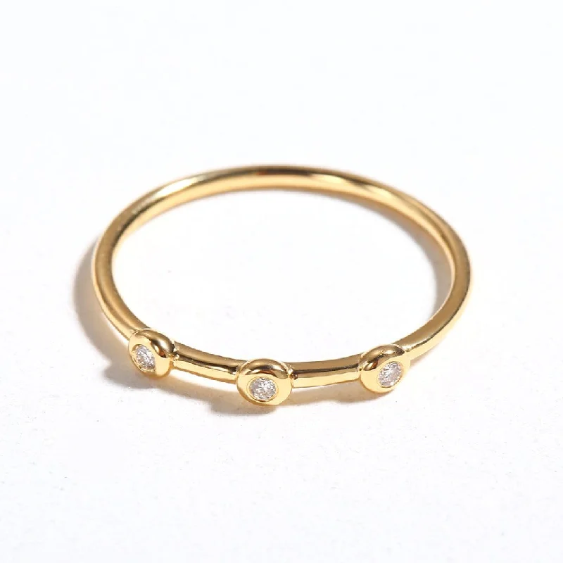 Large Statement Rings-18K Yellow Gold Stackable Rings