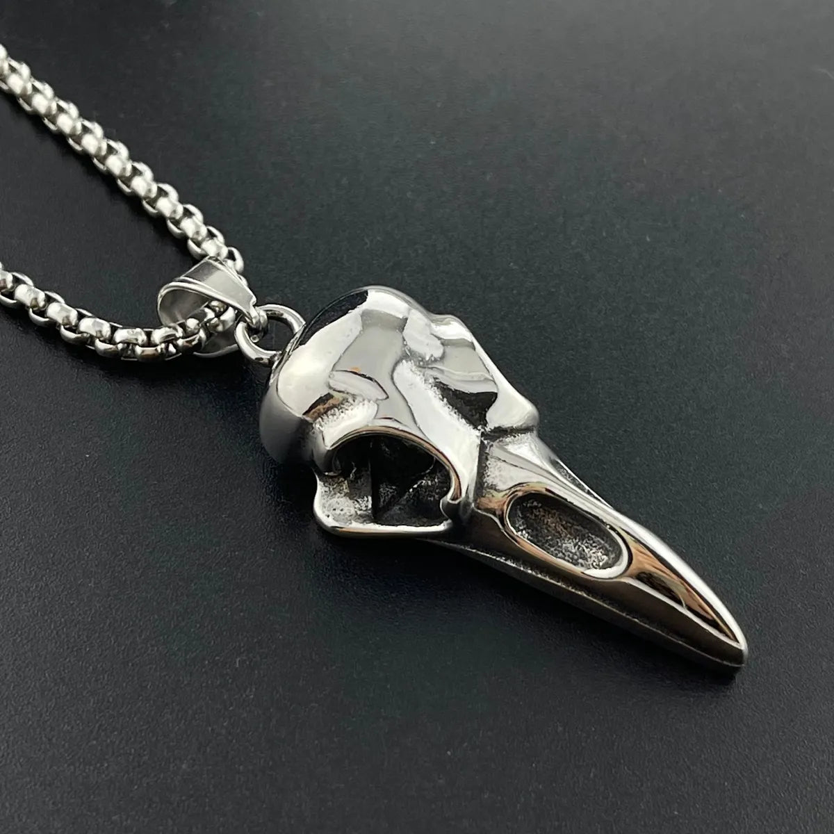 Star Necklaces-Hip-Hop Punk Animal Skull Bird Stainless Steel Polishing Men'S Charms Pendant Necklace