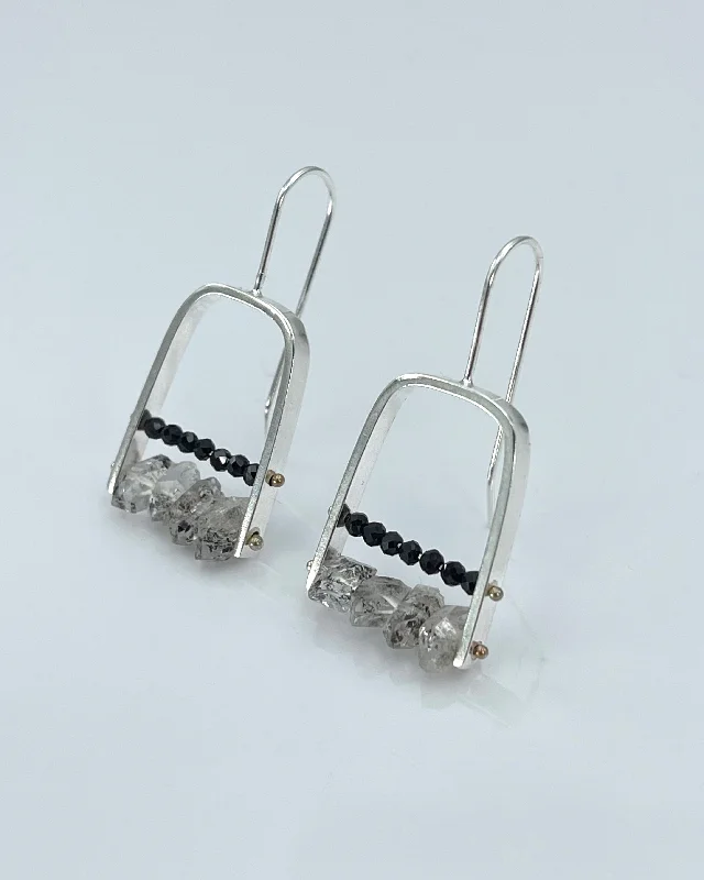 Boho Earrings-Ashka Dymel Squared Arc Earrings