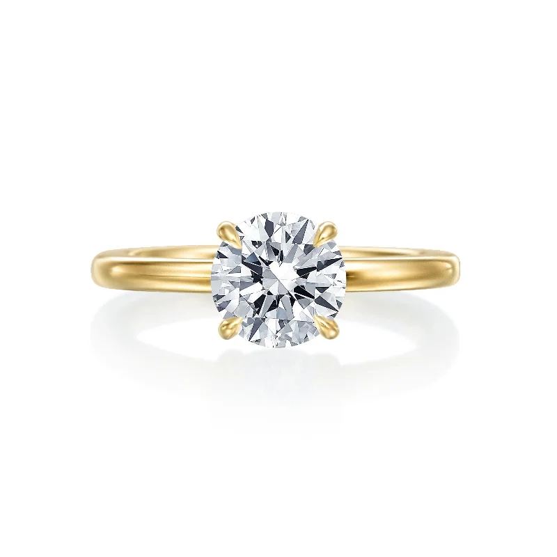 Ruby Rings-Gold Coast Solitaire Peekaboo Diamonds Wedding Ring