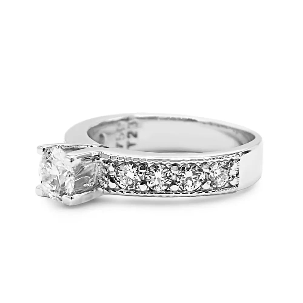 Stackable Silver Rings-GIA Certificated Brilliant Cut Diamond Solitaire Ring