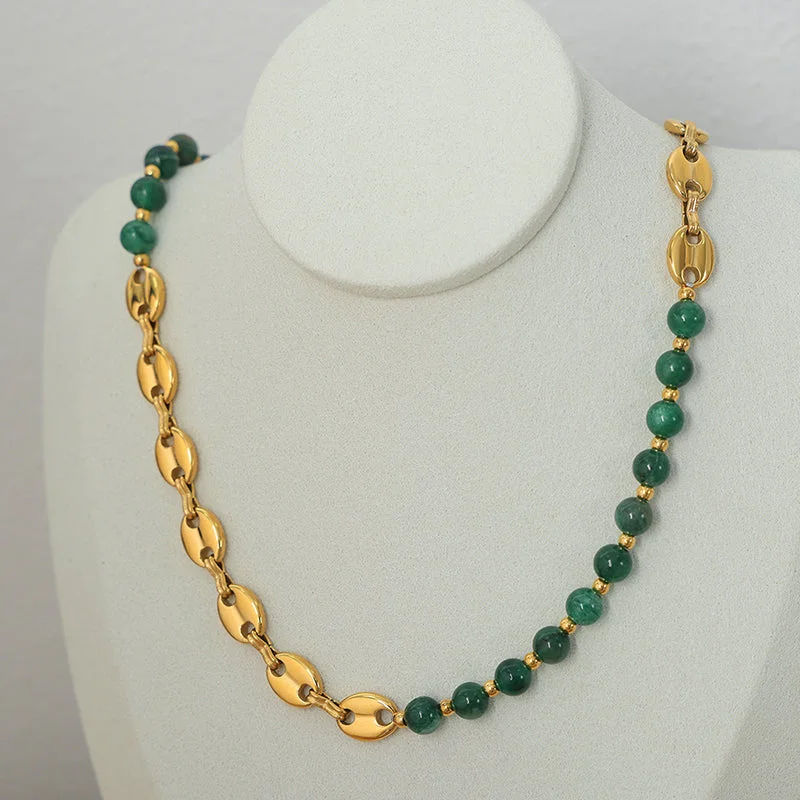 P068-Gold Necklace-40+5cm