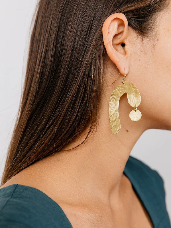 Double Dangle Earrings-Alex Earrings - Gold