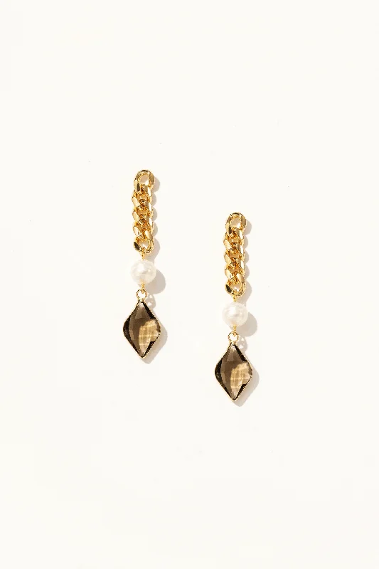 Handcrafted Drop Earrings-Kiana Crystal Drop Earrings