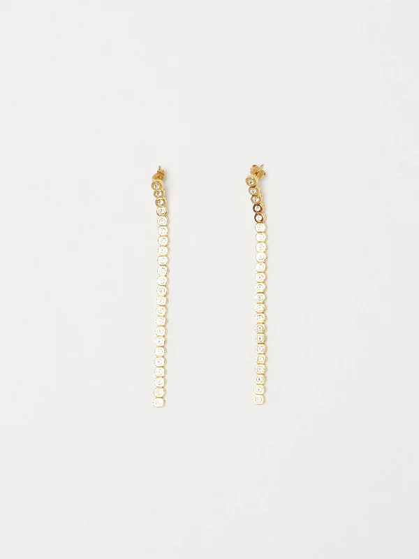 Moon Earrings-Mika Diamond Line Earrings