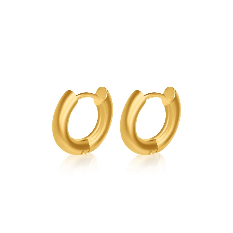 Minimal Earrings-Gold Simple Huggies