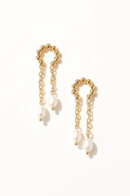 Jade Earrings-Althea Pearl Drop Earrings