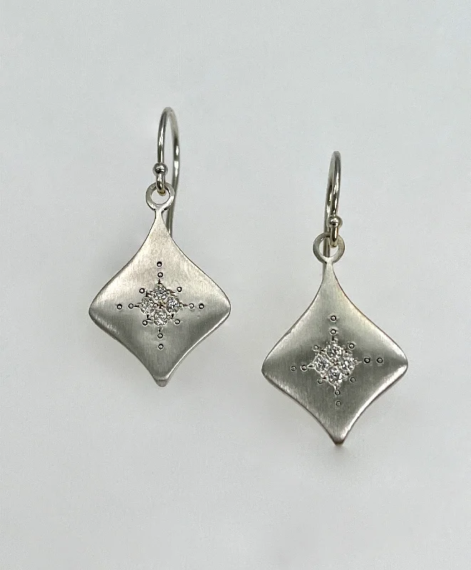 Wedding Earrings-Adel Chefridi Silver Night Earrings