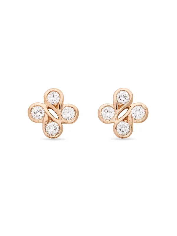 Eco-Friendly Earrings-Be Boodles Rose Gold Stud Earrings