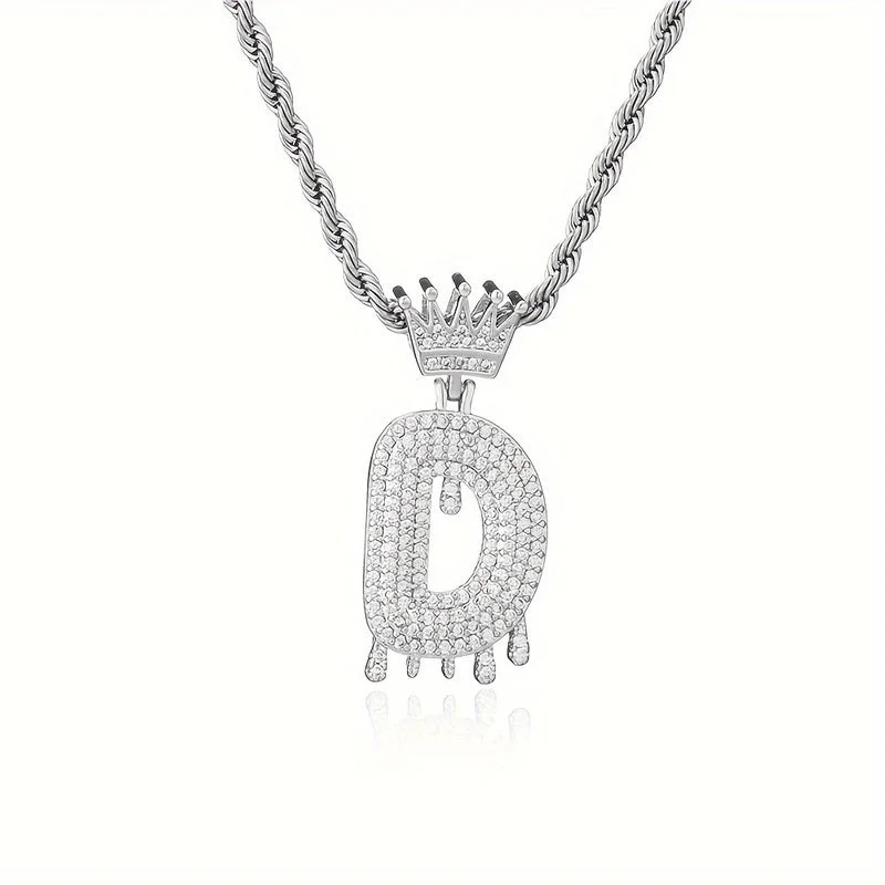 Silver|D Pendant without Chain