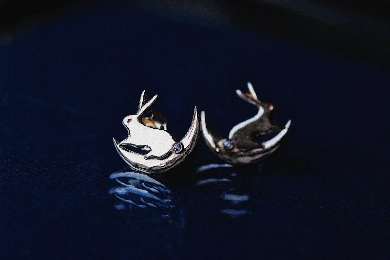 Delicate Drop Earrings-Moon Bunny Earring