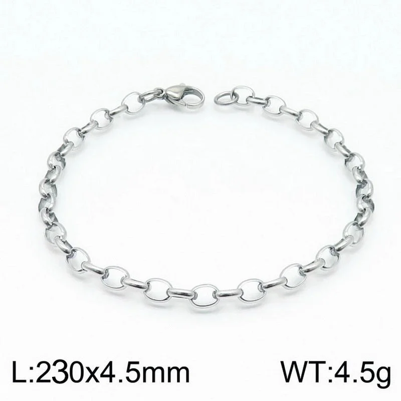 Steel Color 230 * 4.5mm = Bracelet KB146832-Z