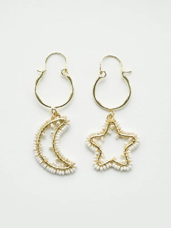 Glitter Earrings-Clarabella Earrings - Gold