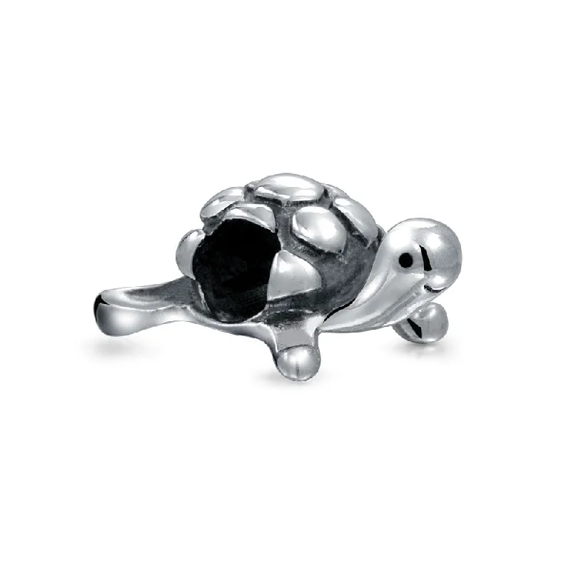 Silver Bracelets-Nautical Tropical Sea Turtle Charm Bead Sterling Silver for European Bracelet