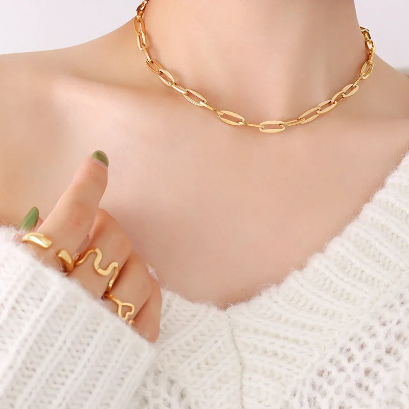 P1154- Gold necklace 40+5cm