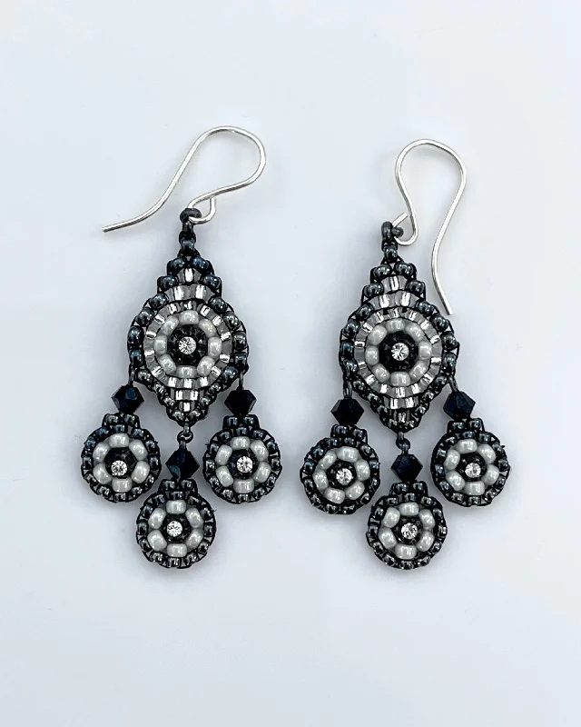 Birthstone Earrings-Miguel Ases Small Chandelier Drop Earrings