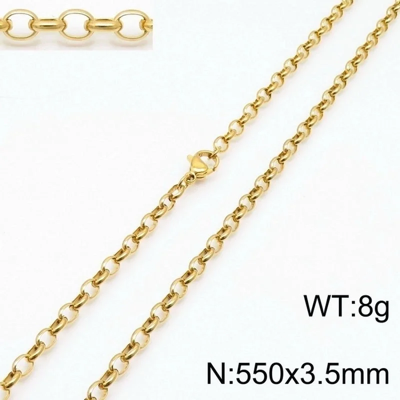 Gold 550 * 3.5mm = Necklace KN197305-Z