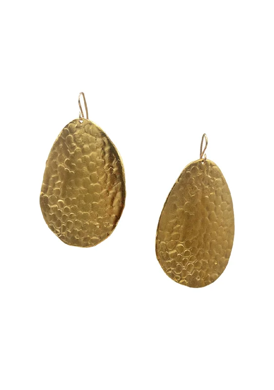 Handmade Stud Earrings-Snake Print Gold Drop Earrings