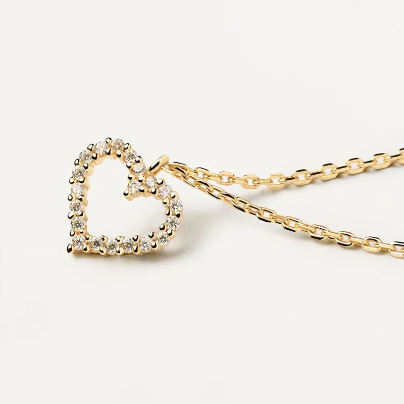 Yellow Gold Necklace White Diamond