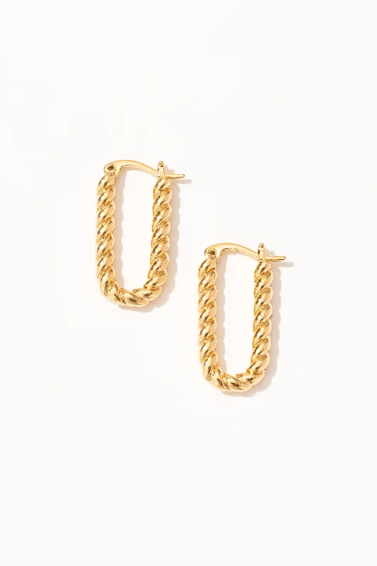 Multicolor Earrings-Kaia Twisted Hoop Earrings