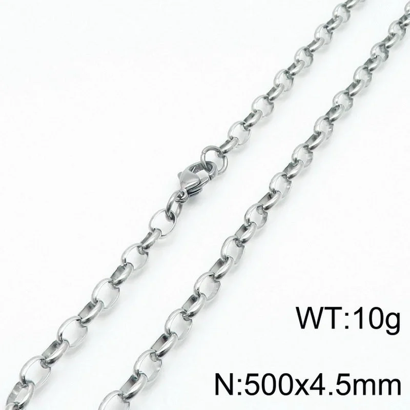 Steel Color 500 * 4.5mm = Necklace KN197256-Z