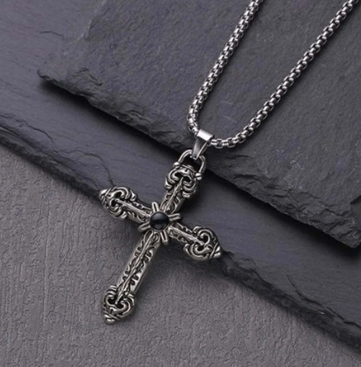 Cross 70cm Titanium Steel Necklace