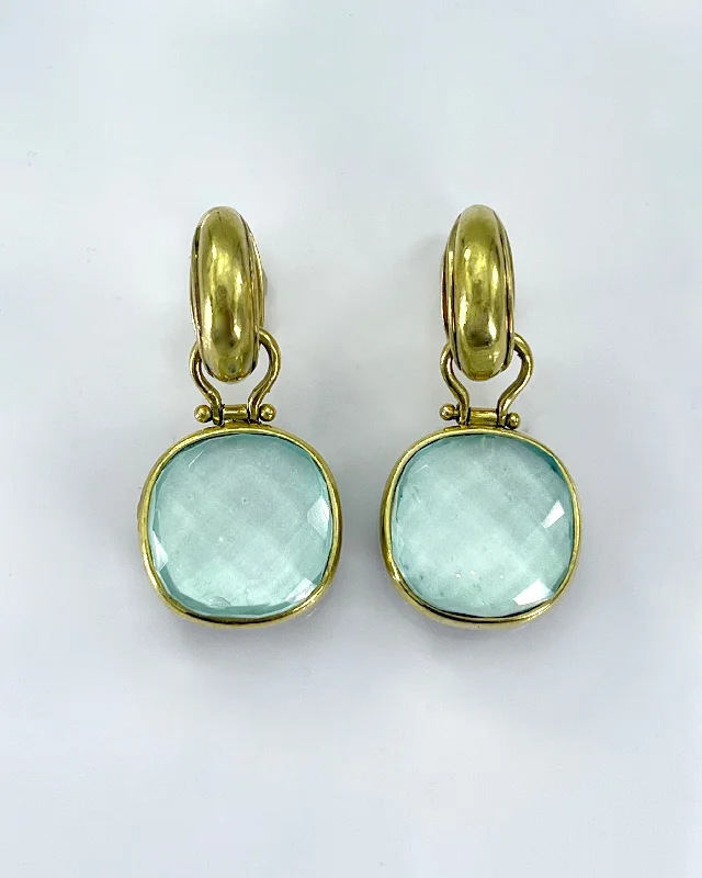 Short Earrings-Vaubel Designs Two Stone Reversible Earrings