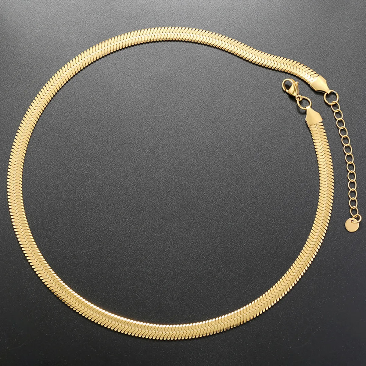 Customizable Necklaces-Simple Style Solid Color Stainless Steel Plating 18k Gold Plated Necklace