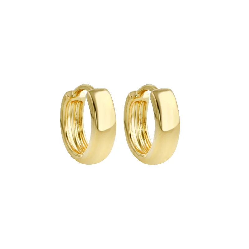 Silver Earrings-Gold-filled Huggies