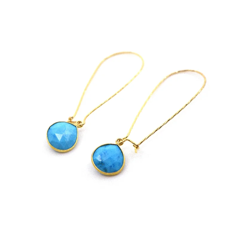 High-End Earrings-The Stone Sparkle Turquoise Earrings