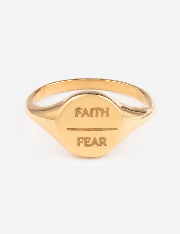 Unique Rings-Faith Over Fear Ring