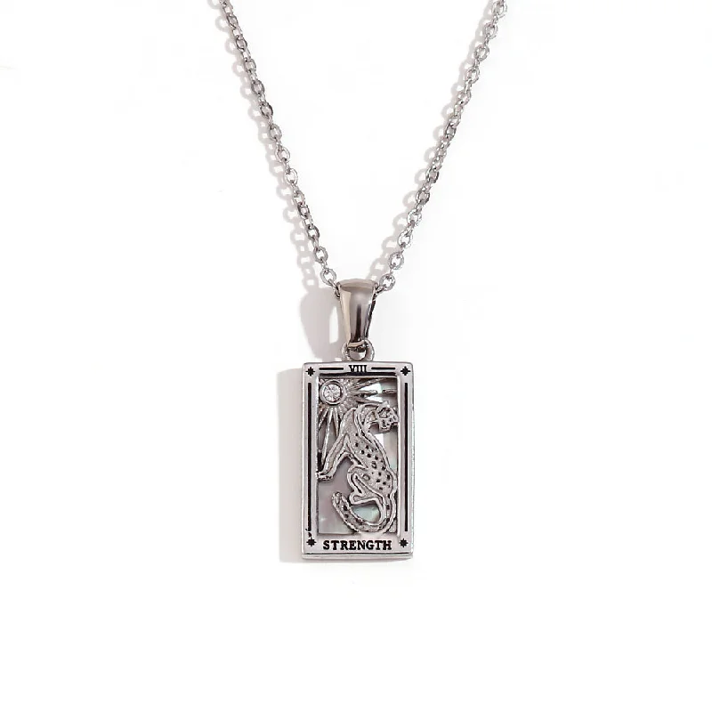 Original New Tarot Necklace-Steel Color-Power