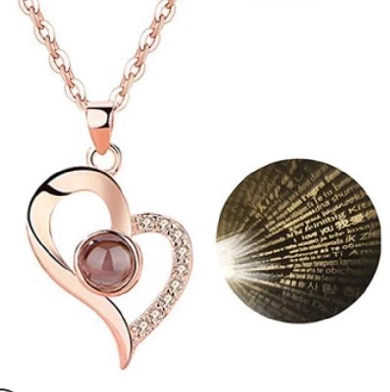 Luxury Pendant Necklaces-Simple Style Heart Shape Sterling Silver Inlaid Gemstone Necklace 1 Piece