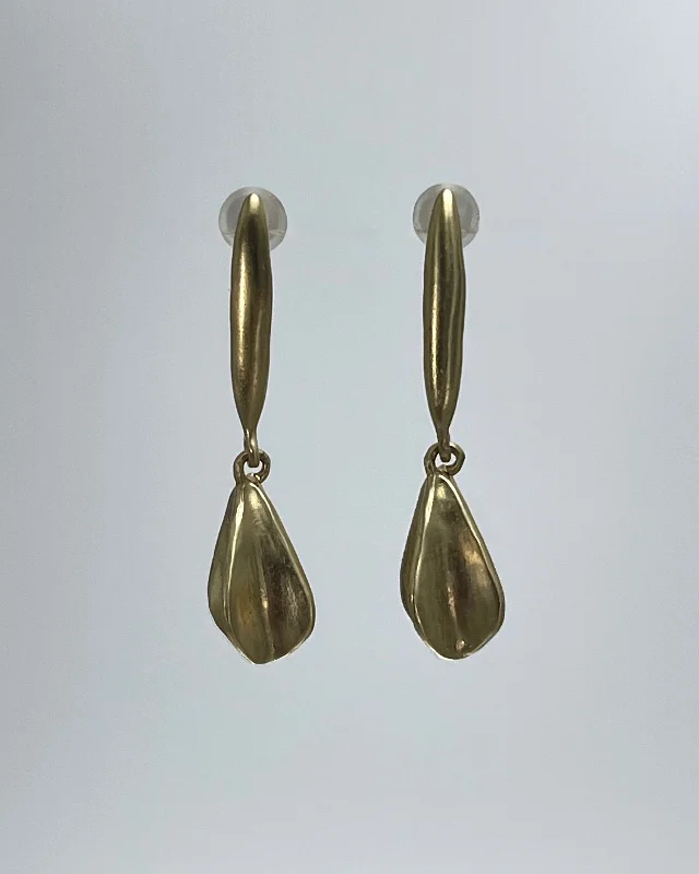 Small Hoop Earrings-Julie Cohn Bronze Grain Cone Earrings