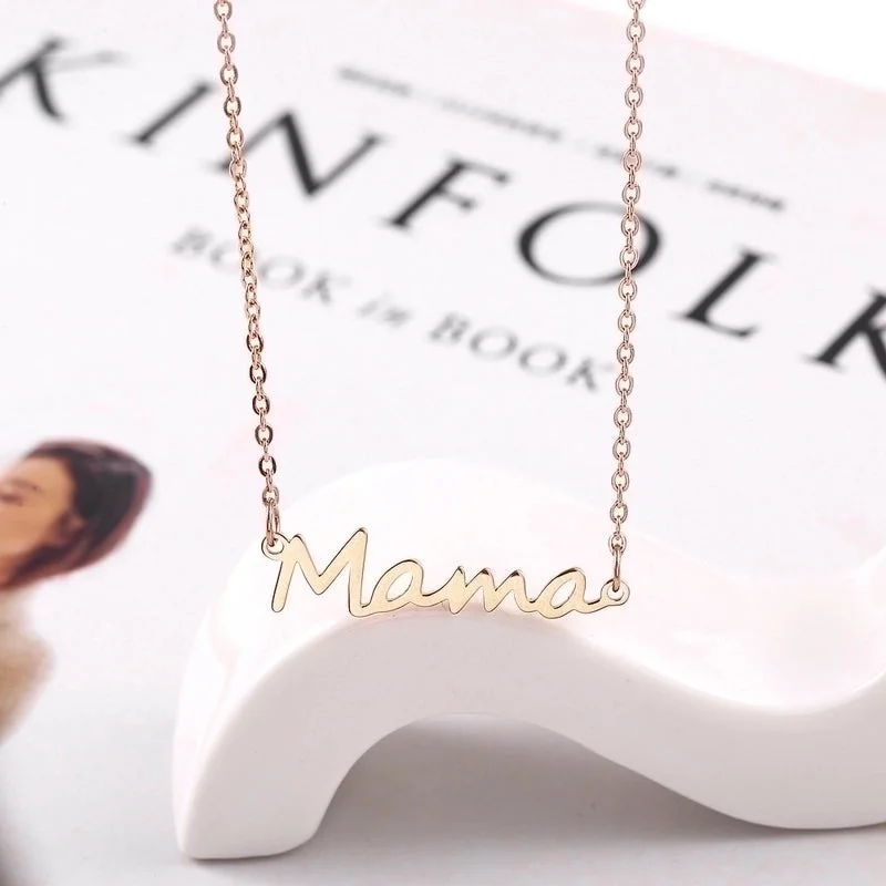 Ln1223 Rose Gold Mama Necklace