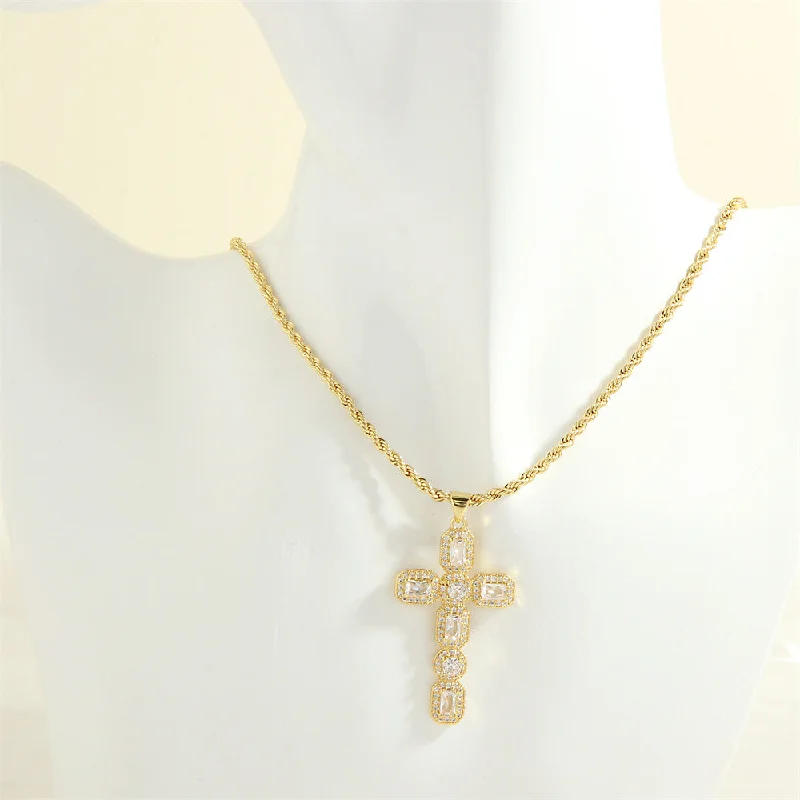 NE2020-White Zircon Cross