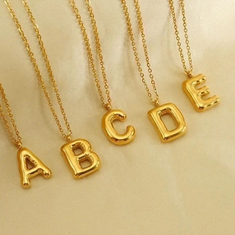 Classy Necklaces-Casual Cute Letter Stainless Steel Plating Pendant Necklace